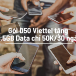 Gói D50 Viettel tặng 3.5GB Data chỉ 50K/30 ngày
